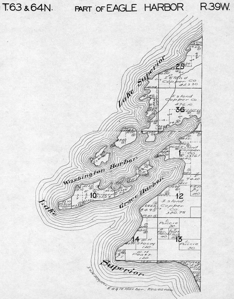 Eagle Harbor Isle Royale Part Of T63-64N R39W